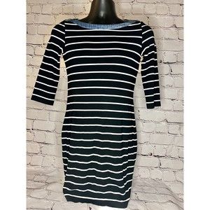 Tommy Hilfiger Women’s Dress Size Petite Small Boat Neck Nautical Striped
